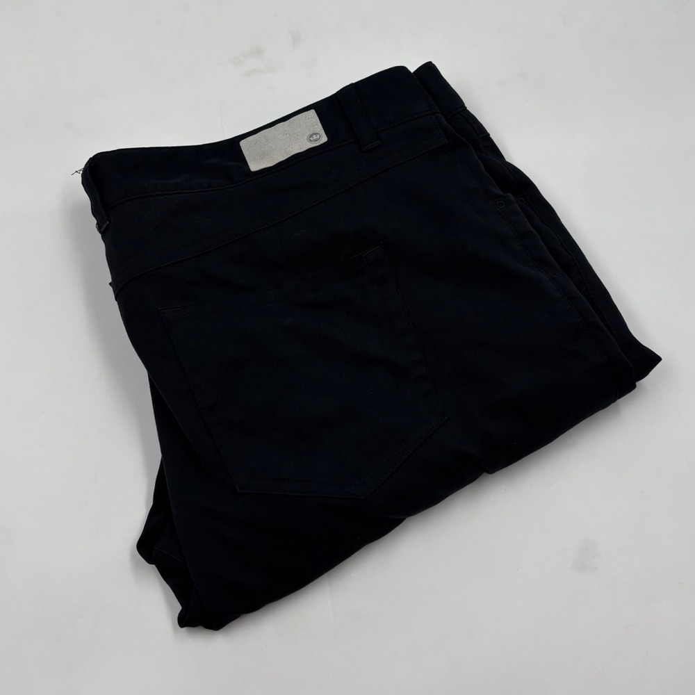 Peter Millar Men's Black Performance Five-Pocket Black 42x32 Golf Trousers Pant